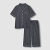 JAJU [JAJU] Men's/Women's Cotton Rayon Seersucker 7-part Pajama Set