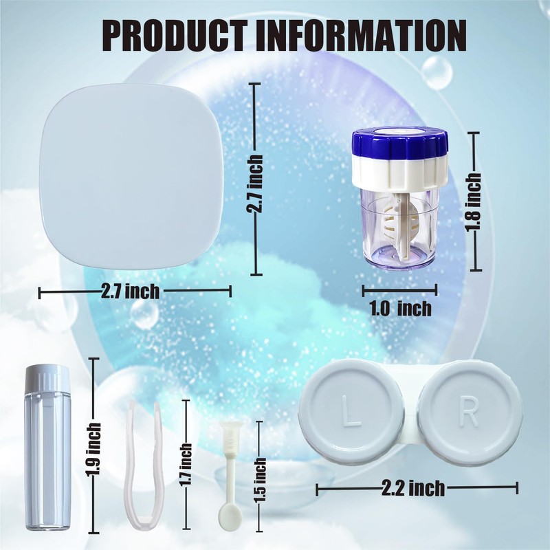 CADEVED Contact Lens Case Kit with Cleaner Washer, Contact Lenses