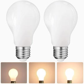 Qingmiao 3-Way Light Bulbs Customized (Not for 3-Way Lamp), A19 E26 Base LED Light Bulbs 8W 3000K Soft White, Three Way Dimmable Light Bulbs for Lamp Light, 2 Pack (8W-3000K Soft White)