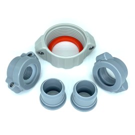 RTPOWER replaceables Coleman Lay-Z-Spa A Coupling Pump and B/C Water Pipe Coupling Screw Nut Connector and Nipple ，1A 2B/C Seals Gaskets Washers