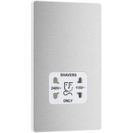 BG Electrical Evolve Dual Voltage Shaver Socket, 115/240V