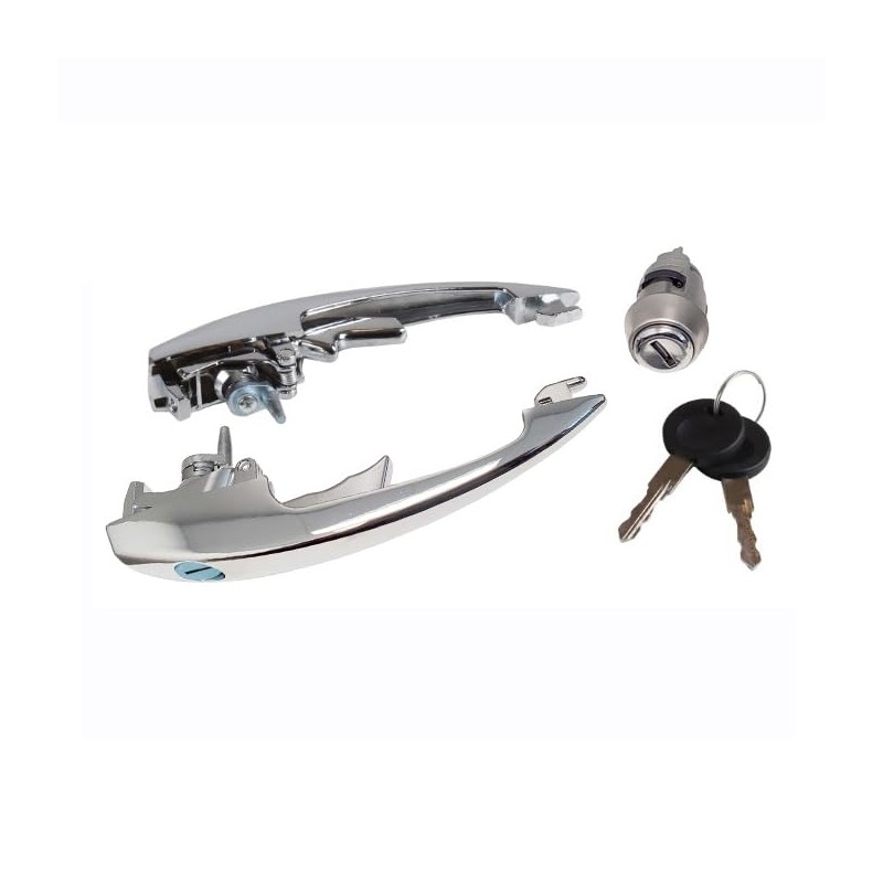 DASPARTS 113898205MC Door Handle Pair Kit with ignition cylinder, for