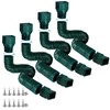 plusgutter 4 Pack Rain Gutter Downspout Extensions Flexible, Drain Downspout