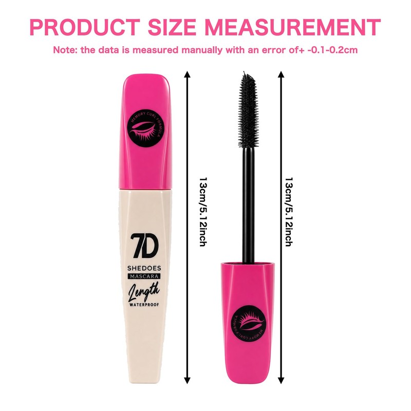 MOTIBACK 7D Black Mascara Waterproof Volumizing Lengthening Curling Eye Makeup