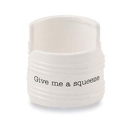 Mud Pie Give Me A Squeeze Sponge Caddy, 3" x 3", White