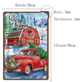 CREATCABIN Merry Christmas Metal Tin Sign Retro Snowman Wall Decor Funny Vintage Hanging Painting Plaques for Xmas Party Farmhouse Home Bedroom Living Room Office Cafe Bar Holiday Ornaments 8 x 12inch