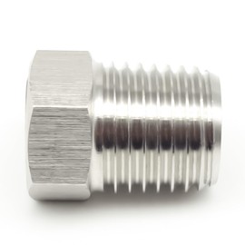 AHFMANG 3PCS Stainless Steel 304 Reducer Hex Bushing 1/4" Male NPT × 1/8" Female NPT Threaded Pipe Fitting