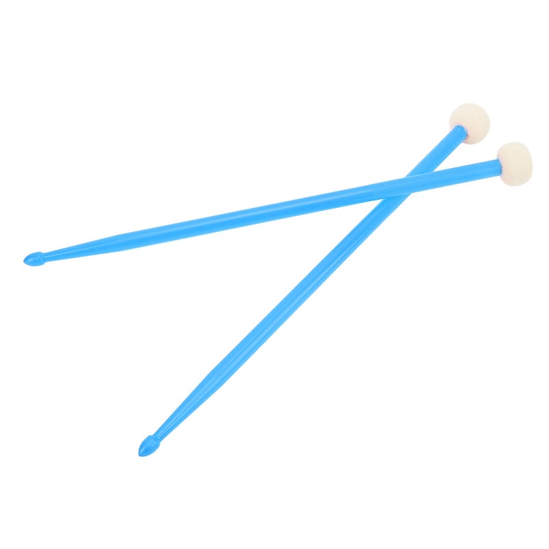 2Pcs Drum Mallet Felt Head Nylon Handle Double Headed Instrument