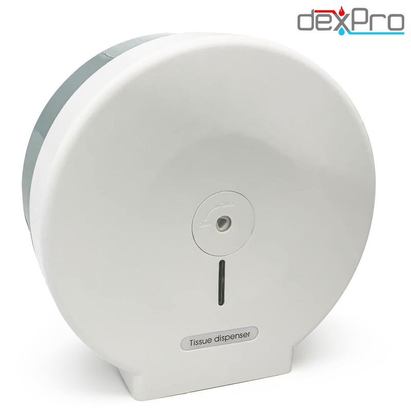 Dexpro Mini Jumbo Toilet Roll Dispenser with Safety Locking and