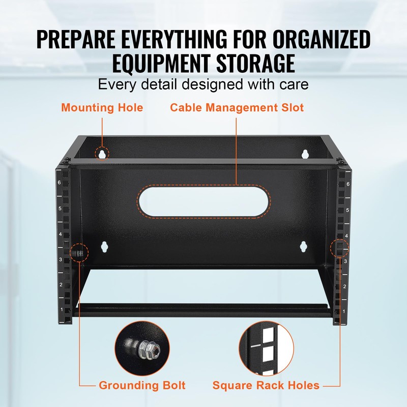 VEVOR 6U Network Rack, 14 in Deep Wall Mount Server