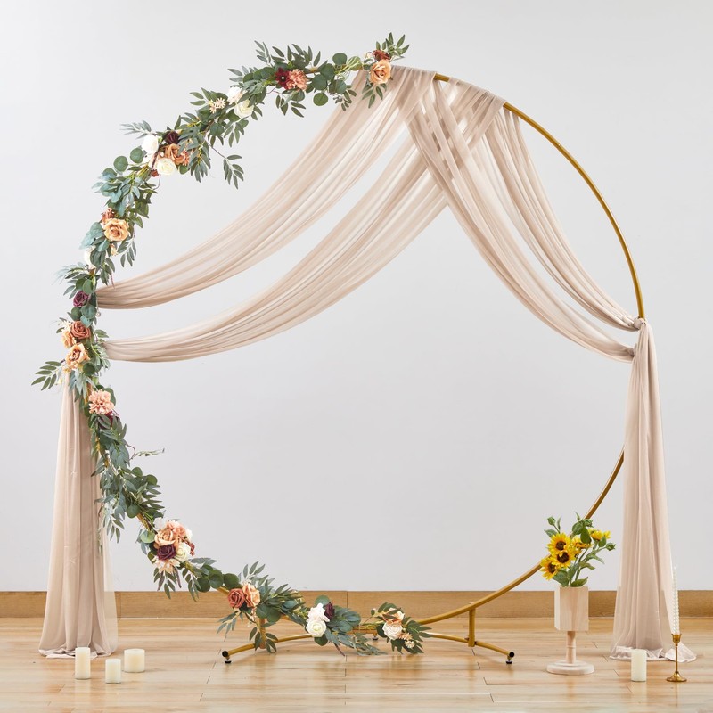 Wedding Arch Draping Fabric, 1 Panel 28" x 19Ft Deep
