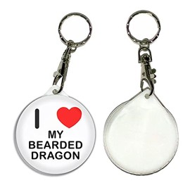 I Love My Bearded Dragon - 55mm Button Badge Key Ring