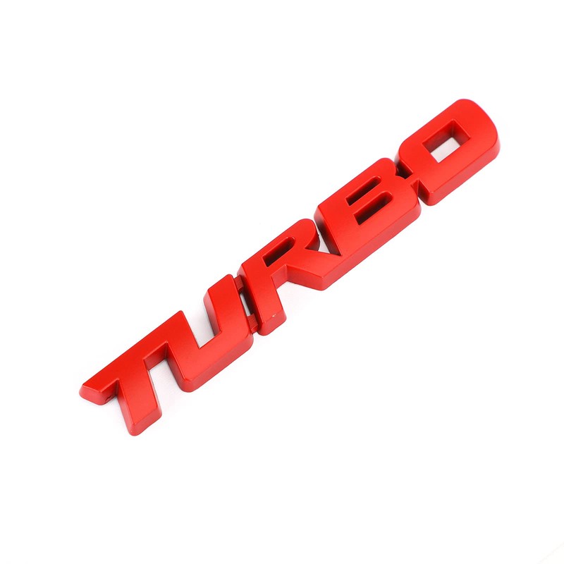 MAD HORNETS 3D Turbo Logo Car Emblem Trunk Sticker Red