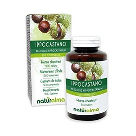 Horse Chestnut (Aesculus hippocastanum) Seeds NATURALMA | 150 g | 300 Tablets of 500 mg | Food Supplement | Natural and Vegan
