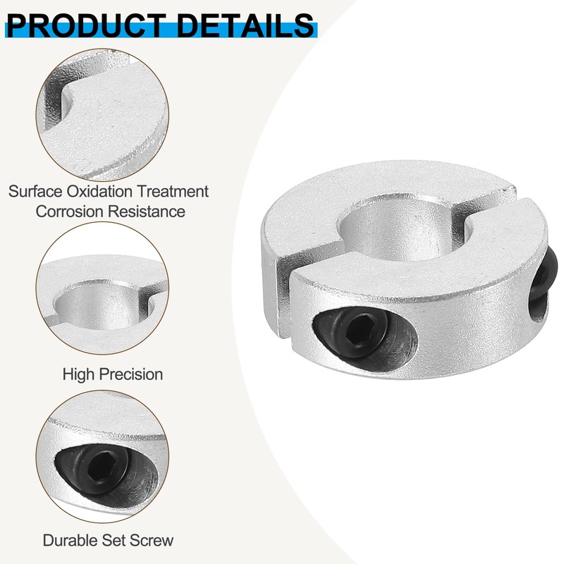 PATIKIL Bore 13mm Double Split Shaft Collar 30mm OD 10mm