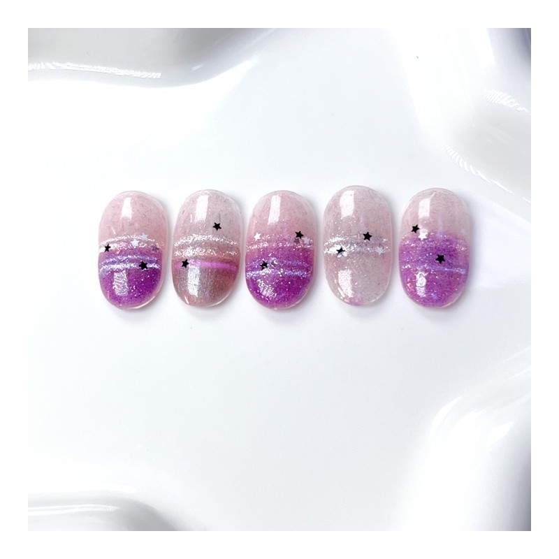 Cozy knit barcode nail - Stiletto / 포근 니트 바코드네일