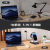 Lishang ワイヤレス充電器 3in1 折りたたみ式 15W急速充電【アラーム/クロック付き】ワイヤレス充電スタンド 置くだけ充電器 スマホ・エアポッズ・アップルウォッチに同時に充電 スタンド ナイトライト付け
