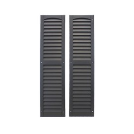 Shed Windows and More, Louvered Shed Shutter or Playhouse Shutter Black 9" X 36" Sold by The Pair