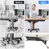 KUBDPQOR Under Desk Cable Management Tray, 128 PCS Under Table