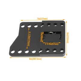 ECOTRIC Universal Snowplow Mount Drop Bracket Lift Heavy Duty Steel Black