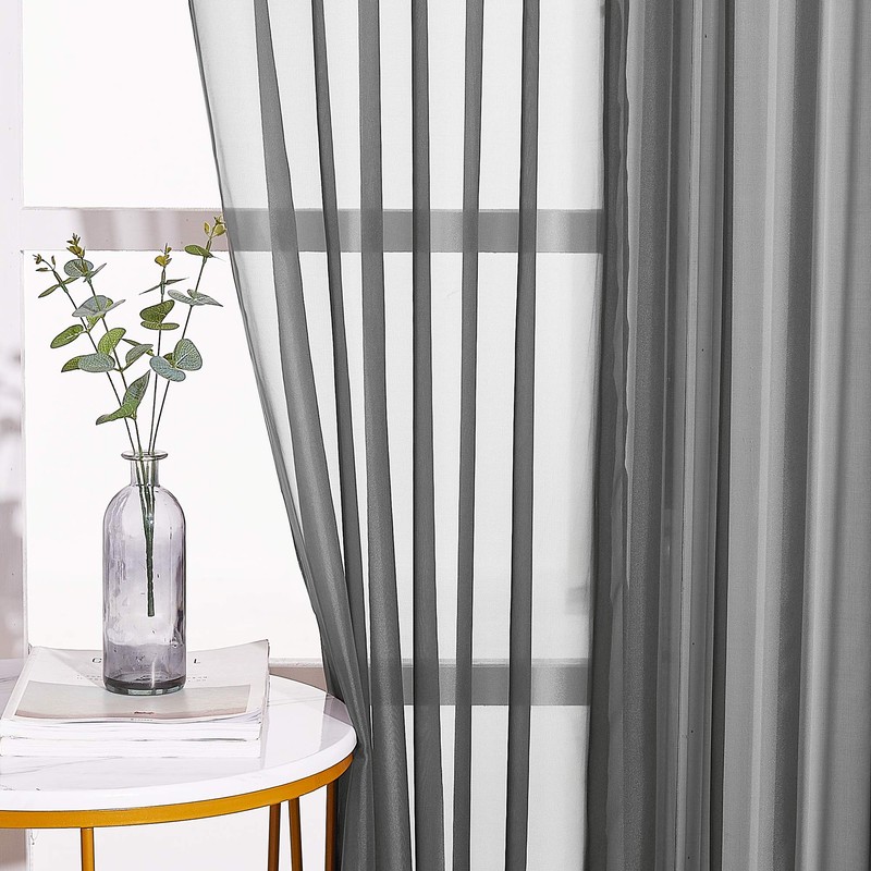 NICETOWN 45 Inch Sheer Curtains - Grommet Top Window Treatment