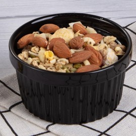 GAOMON Ceramic Ramekins 8 oz, Set of 8, Ramekins for Baking Soufflés, Crème Brûlée, Soufflé, Microwave, Oven and Dishwasher Safe - Black