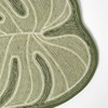HOMESCAPES Green Leaf 100% Cotton Bath Mat Super Absorbent and
