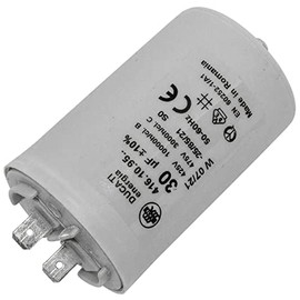 Lumonic Starting Capacitor 416.10.95 A [Including Plug 6.3 x 0.8 mm] | Motor Capacitor 30µF 400V 45 x 70 mm I Capacitor in Insulated Plastic Housing