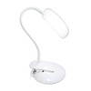 Simple Designs LD2021-GRY Flexi Rounded Clip Light LED Desk Lamp,