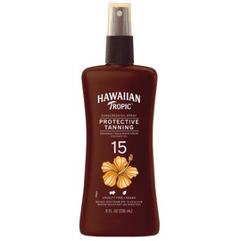 Hawaiian Tropic 8 oz. Protective Dry Oil Sunscreen Pump Spray SPF 15