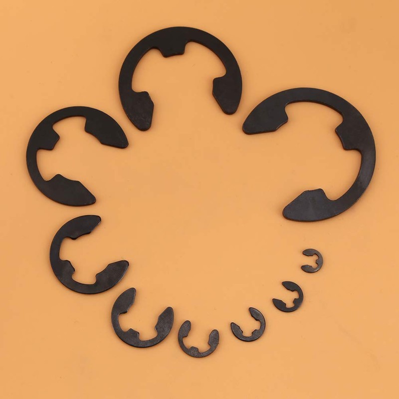 E Clips Assortment Kit, E Clamp/Holder Tool 300pcs Black Metal