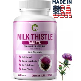 Milk Thistle Supplement Capsulas De Cardo Mariano para Desintoxicar Y Regenerar El Higado 240 Chardon ys