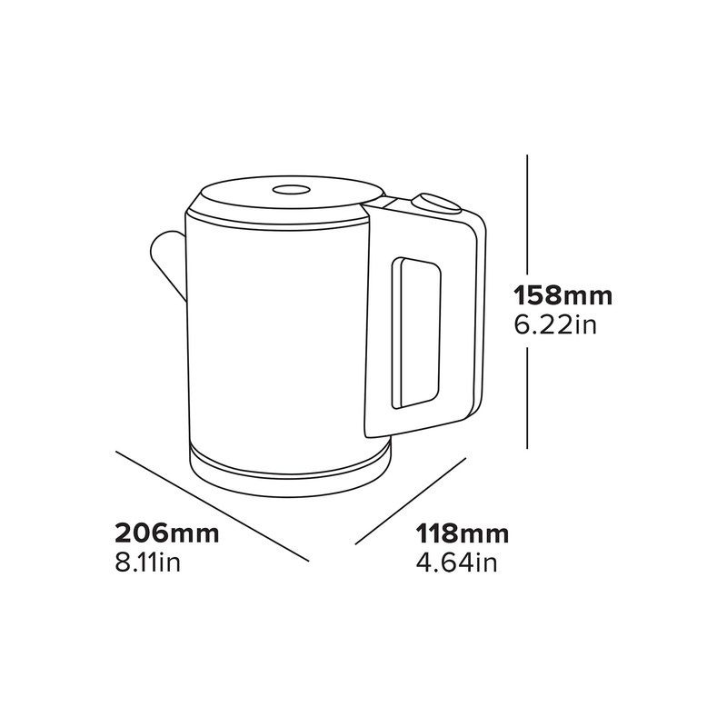 Corby Canterbury 0.6L Kettle in Black - EU Plug