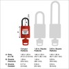 Brady (CPT-RED-25PL-KD6PK) SafeKey Nylon Lockout Padlock - Compact with Nylon