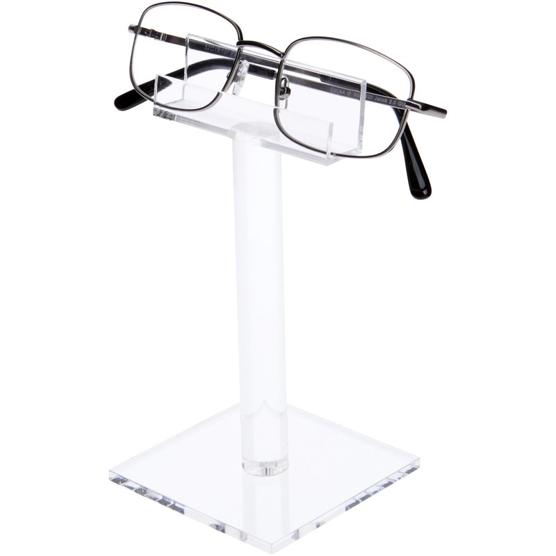 Plymor Clear Acrylic Square Display Stand for Eyeglass Frames, 5.5"