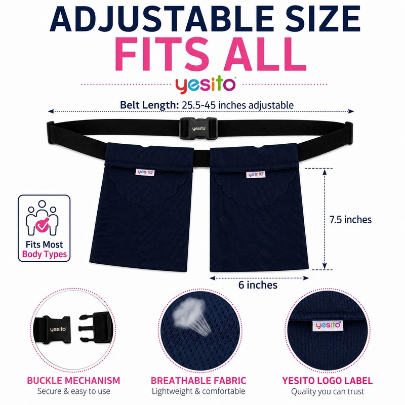 Yesito Mastectomy Drain Pouch with Waist Belt | Post-Surgery Recovery