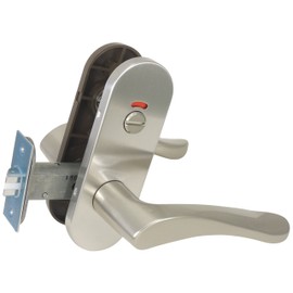 Miwa Lock 0150-530 ZLT902-8 Indoor Lever Handle Toilet Lock, Silver