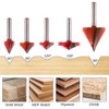 Genmitsu V-Groove Trimmer Bit, 0.2 inch (6 mm) Axle, 60°