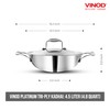 Vinod Platinum Triply Stainless Steel Kadai | Suitable For Indian