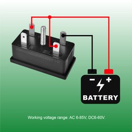 YOOREAL Digital AC/DC Hour Meter,Resettable Hours for Generator Air Compressor Solar Heater Well Pump Boiler Oil Burner(AC85-250V, DC60-150V)
