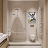 DZQUY - Letrero divertido para baño, diseño de girasol, decoración