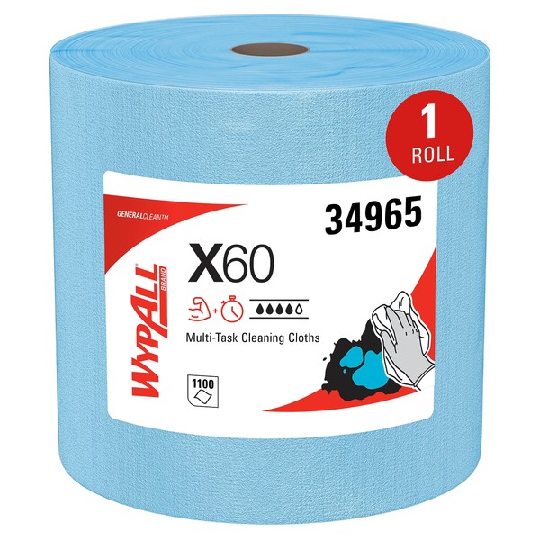 WypAll General Clean X60 Multi-Task Cleaning Cloths (34965), Jumbo Roll,