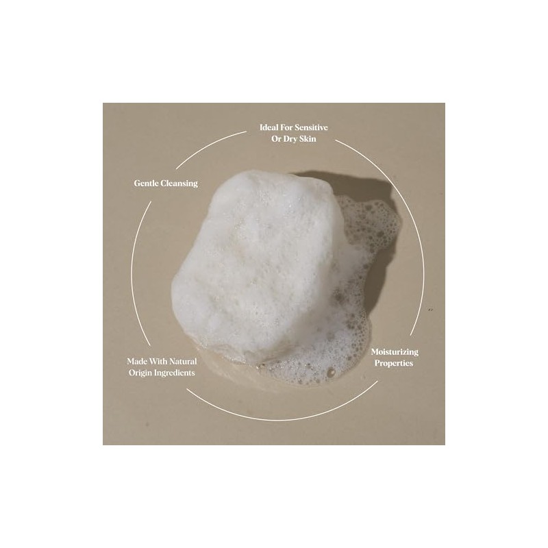 Ilem Japan Esponja Konjac Natural Cuerpo Blanca Unidad Paquete