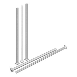 DTGN M4-0.7x100mm Button Head Socket Cap Screws - 6Pack - Good for Road Bicycle, Mountain Bike, Auto, Motorcycle - 304 Stainless Steel Whitewashed - Hex Socket Drive Fasteners