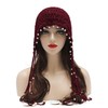 ZLYC Women Cotton Crochet Slouchy Beanie Hat with Tassel Handmade