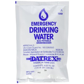 Datrex Emergency Survival Water Pouch (Pack of 66), 125 Milliliter