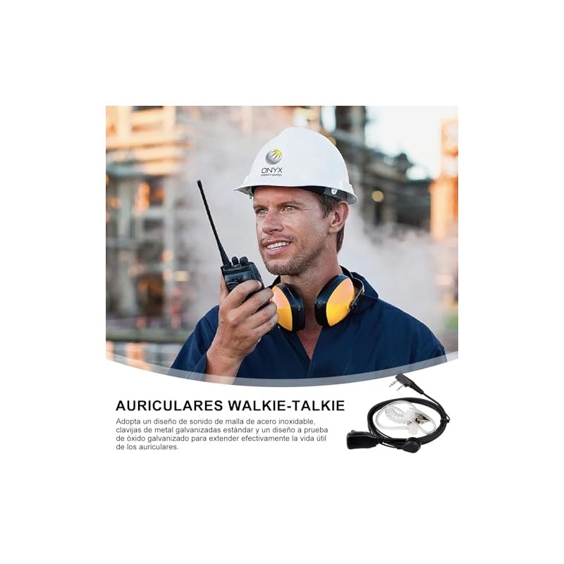 Juego de 12 Pack Walkie Talkie Auricular, Walkie Talkie Auricular