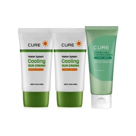Kim Jung Moon Aloe Cure Water Cooling Sunscreen 40ml x 2 + Foam Cleanser 100ml / 김정문알로에 큐어 워터 쿨링 선크림 40ml x 2 + 폼클렌저 100ml