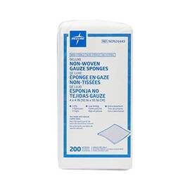 Medline NON26443 Avant Deluxe Non-Sterile Gauze Sponge, 4" x 4", 3-Ply (Pack of 2000)