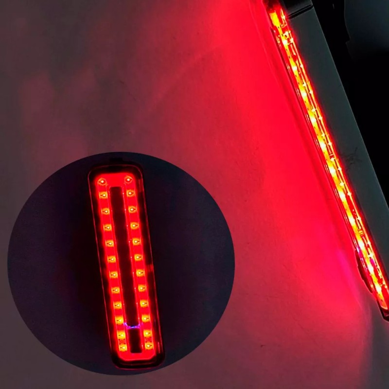 Good Helper Lampara Led Cob Bicicleta Recargable Rojo Azul Verde